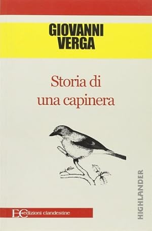 Image du vendeur pour Storia di una capinera. mis en vente par FIRENZELIBRI SRL