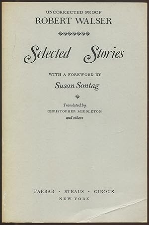 Bild des Verkufers fr Selected Stories zum Verkauf von Between the Covers-Rare Books, Inc. ABAA