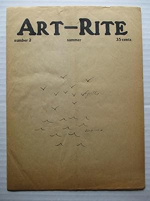 Image du vendeur pour Art-Rite Number 2 (cover by William Wegman) mis en vente par ANARTIST