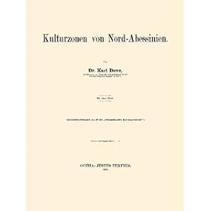 Bild des Verkufers fr Kulturzonen von Nord-Abessinien zum Verkauf von Versandantiquariat Nussbaum