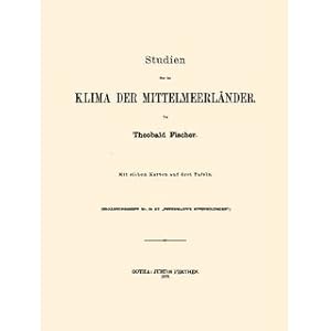 Bild des Verkufers fr Studien ber das Klima der Mittelmeerlnder zum Verkauf von Versandantiquariat Nussbaum