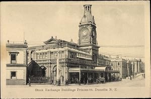 Ansichtskarte / Postkarte Dunedin Neuseeland, Stock Exchange Buildings Princes St.