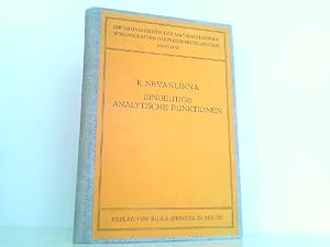 Bild des Verkufers fr Eindeutige analytische Funktionen. Die Grundlehren der mathematischen Wissenschaften in Einzeldarstellungen Bd. XLVI. zum Verkauf von Antiquariat Ehbrecht - Preis inkl. MwSt.