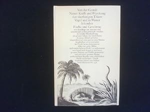 Bild des Verk�ufers f�r Von der Gestalt Natur / Krafft und W�rckung der vierf�ssigen Thiere, V�gel und in Wasser lebenden Fische und Gew�rme, wie dieselbige zur Artzney und anderwegen sollen gebraucht werden. In welcher Beschreibung ein grosser Schatz der k�stlichsten Artzney-Mittel zufinden eingerichtet auf eine gantze neue Manier dergleichen zuvor niemalen im Druck heraus kommen ist. Alles mit vieler M�he und sonderbahrem Flei� / zu jedermanns wes Stand und Ampts er auch seye grossen Nutzen und H�lffe gesammlet und mit einer grossen enge nothwendiger Kupffer zum offentlichen Druck verfertiget durch Andreas Glorez von M�hrn. zum Verkauf von Antiquariat Matthias Drummer