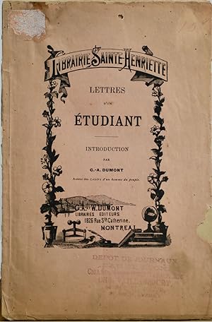 Librairie Sainte-Henriette. Lettres d'un étudiant