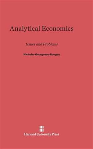 Bild des Verkufers fr Analytical Economics zum Verkauf von GreatBookPricesUK