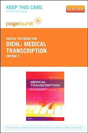 Image du vendeur pour Medical Transcription - Elsevier eBook on Vitalsource (Retail Access Card) (Hardcover) mis en vente par CitiRetail