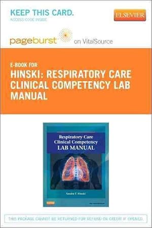 Immagine del venditore per Respiratory Care Clinical Competency Lab Manual - Elsevier eBook on Vitalsource (Retail Access Card) (Hardcover) venduto da CitiRetail