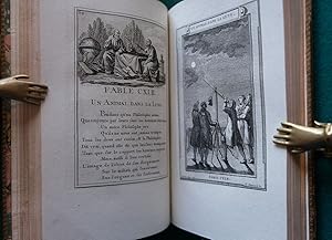 Image du vendeur pour FABLES CHOISIES MISES EN VERS, PAR J. DE LA FONTAINE, NOUVELLE DITION GRAVE EN TAILLE-DOUCE, LES FIGURES PAR LE SR FESSARD, LE TEXTE PAR LE SR MONTULAY, DDIES AUX ENFANS DE FRANCE. mis en vente par Charles Russell, ABA, ILAB, est 1978