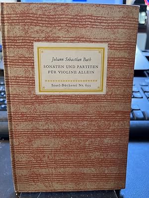 Bild des Verkufers fr Sonaten und Partiten fr Violine allein. Wiedergabe der Handschrift. Nachwort von Gnter Hauwald. [Insel-Bcherei 655/1A]. zum Verkauf von Altstadt-Antiquariat Nowicki-Hecht UG