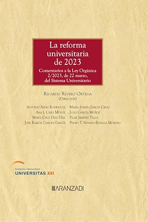 Imagen del vendedor de Reforma universitaria de 2023. Comentarios a la Ley Orgnica 2/2023, de 22 de marzo, del sistema universitario a la venta por Vuestros Libros