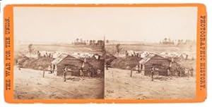 Stereoview of African American Soldiers of the 7th USCT Outside Fort Burnham During the Civil War