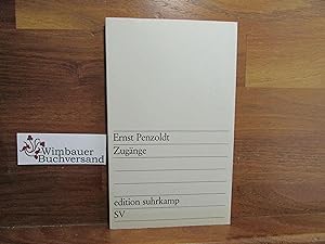 Immagine del venditore per Zugnge : Erzhlung. edition suhrkamp ; 6 venduto da Antiquariat im Kaiserviertel | Wimbauer Buchversand