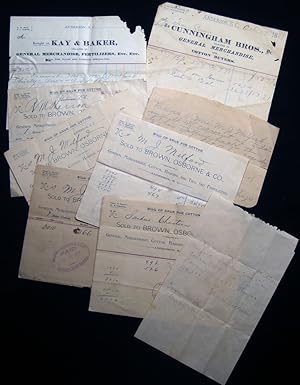 Bild des Verkufers fr 1889 - 1901 Business Receipts & Bills of Sale for Cotton, General Merchandise and Livestock in Anderson, South Carolina zum Verkauf von Certain Books, ABAA