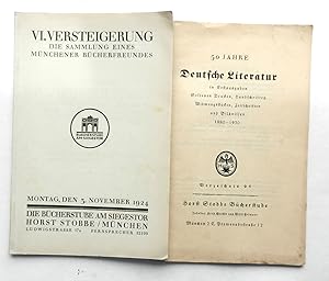 VI. Versteigerung. Die Sammlung eines Münchener Bücherfreundes. 3. November 1924.