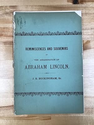 Immagine del venditore per Reminiscences and Souvenirs of the Assassination of Abraham Lincoln venduto da North Books: Used & Rare