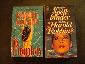 Immagine del venditore per 2 Harold Robbins PBs The Piranhas; Spellbinder Pocket Books venduto da Joseph M Zunno