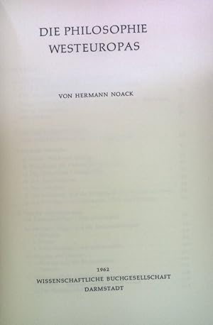 Imagen del vendedor de Die Philosophie Westeuropas. Die philosophischen Bemhungen des 20. Jahrhunderts a la venta por books4less (Versandantiquariat Petra Gros GmbH & Co. KG)