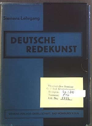 Bild des Verkufers fr Deutsche Redekunst. 1.-10. Lektion komplett. Siemens-Lehrgang zum Verkauf von books4less (Versandantiquariat Petra Gros GmbH & Co. KG)