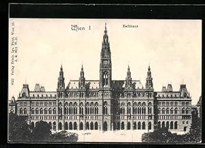 Bild des Verkufers fr Ansichtskarte Wien, Rathhaus, Frontalansicht zum Verkauf von Bartko-Reher