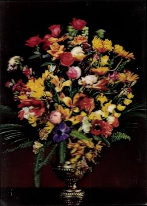 3 D Ansichtskarte / Postkarte Flower Arrangement, Blumenstrauß