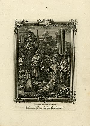 Seller image for Antique Print-Religion-Tobias-burial-Bourdon-Kilian-1758 for sale by ThePrintsCollector