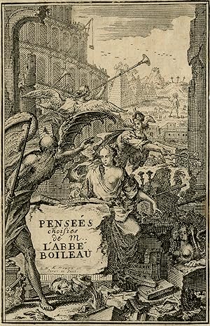 Antique Print-Frontispiece-thoughts-Boileau-Harrewijn-1712