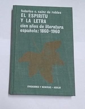 Imagen del vendedor de El espritu y la letra a la venta por Libros Ambig