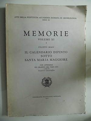 ATTI DELLA PONTIFICIA ACCADEMIA DI ARCHEOLOGIA SERIE III Volume XI IL CALENDARIO DIPINTO SOTTO SA...