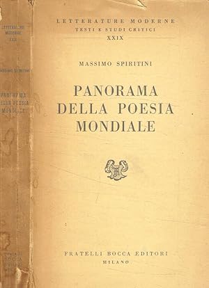 Imagen del vendedor de Panorama della poesia mondiale a la venta por Biblioteca di Babele