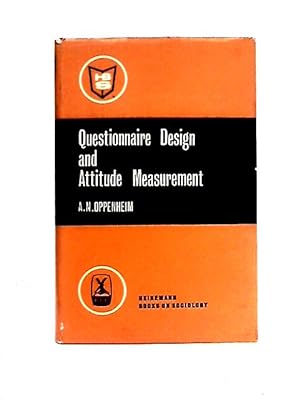 Imagen del vendedor de Questionnaire Design and Attitude Measurement (Books on Sociology) a la venta por World of Rare Books