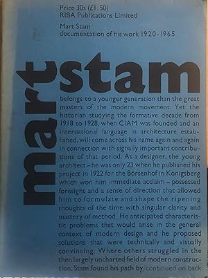 Mart Stam: Documentation of his Work 1920-1965.