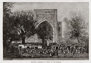 Mosque in Bokhara in the south-western part of Uzbekistan,1884 print