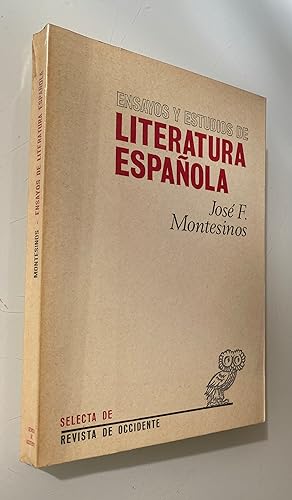 Imagen del vendedor de Ensayos y Estudios de Literatura Espaola a la venta por Nk Libros