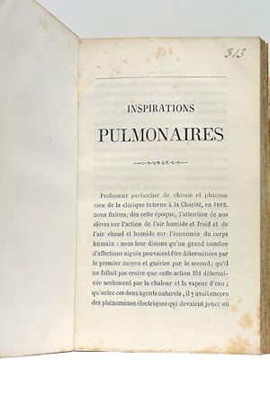 Immagine del venditore per Inspirations pulmonaires et fumigations internes. Guide pratique. venduto da ltimo Captulo S.L.