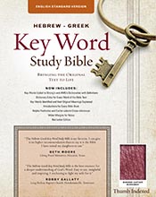 Image du vendeur pour The Hebrew-Greek Key Word Study Bible: ESV Edition, Burgundy Bonded Leather Indexed (Key Word Study Bibles) mis en vente par ChristianBookbag / Beans Books, Inc.