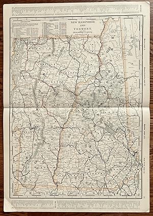Seller image for New Hampshire and Vermont railroad atlas map for sale by mediumraremaps.com