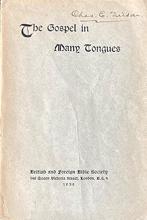 Seller image for The gospel in many tongues: specimens of 734 languages (etc.) for sale by Acanthophyllum Books