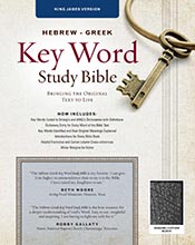 Seller image for The Hebrew-Greek Key Word Study Bible: KJV Edition, Black Genuine Leather Thumb-Indexed (Key Word Study Bibles) for sale by ChristianBookbag / Beans Books, Inc.