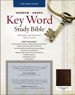 Imagen del vendedor de Hebrew-Greek Key Word Study Bible: KJV Edition, Brown Genuine Goat Leather a la venta por ChristianBookbag / Beans Books, Inc.
