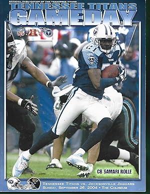 Bild des Verkufers fr NFL: Gameday Tennessee Titans Vs Jacksonville Jaguars, September 26, 2004 zum Verkauf von Warren Hahn