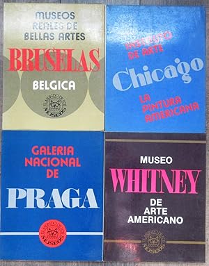 Cuatro libros de el mundo de los museos de codex. Bruselas. Praga. Chicago. Whiney