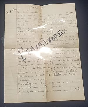 2 lettres de Angel Flores - Octobre 1936 et Avril 1937 Critics Group New York