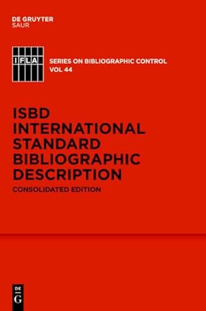 Seller image for ISBD: International Standard Bibliographic Description for sale by BuchWeltWeit Ludwig Meier e.K.