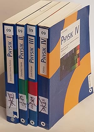 Bild des Verkufers fr Physik (4 Bnde KOMPLETT) - Bd.I: Mechanik und Wrme/ Bd.II: Elektrodynamik und spezielle Relativittstheorie/ Bd.III: Optik, Quantenphnomene und Aufbau der Atome/ Bd.IV: Physik der Atome, Molekle und Kerne, Wrmestatistik. zum Verkauf von books4less (Versandantiquariat Petra Gros GmbH & Co. KG)