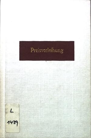 Bild des Verkufers fr Preisverleihung : Roman. zum Verkauf von books4less (Versandantiquariat Petra Gros GmbH & Co. KG)