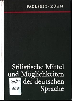 Bild des Verkufers fr Stilistische Mittel und Mglichkeiten der deutschen Sprache. zum Verkauf von books4less (Versandantiquariat Petra Gros GmbH & Co. KG)