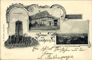 Ansichtskarte / Postkarte Blaesheim Bläsheim Elsass Bas Rhin, Glöckelsberg, Gasthaus zum Ochsen, ...