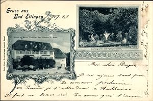 Ansichtskarte / Postkarte Bad Ettingen Kanton Basel Land, Hotel, Gasthof, Garten