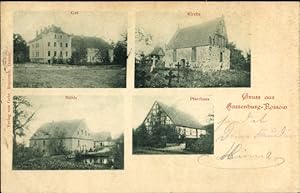 Ansichtskarte / Postkarte Stare Wierzchowo Sassenburg Pommern, Rosowo Rossow, Gut, Kirche, Mühle,...